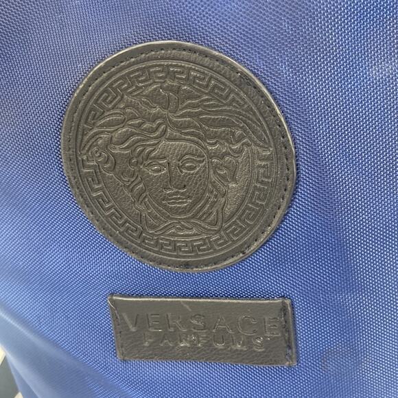 Versace perfume navy and black drawstring bucket backpack main image 5